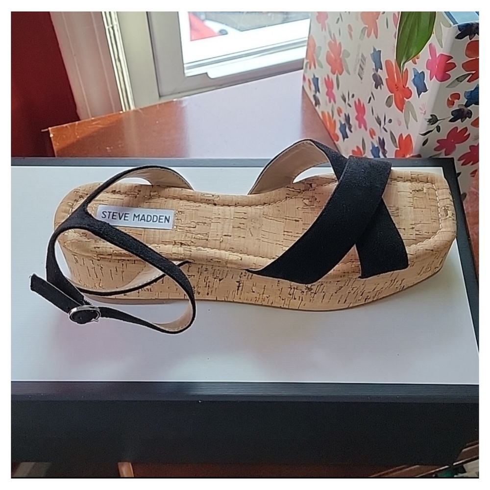 😎Steve Madden | Mule Wedge Sandals | Size 9.5 - Picture 7 of 10
